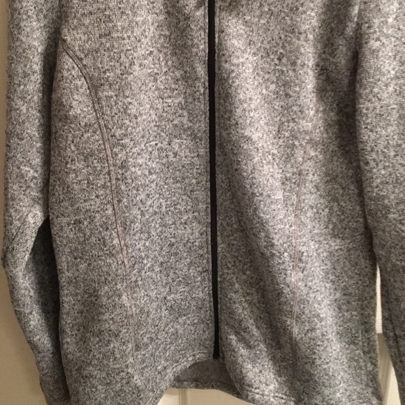 Heather Gray fleece workout zip up jacket - Picture 4 of 5